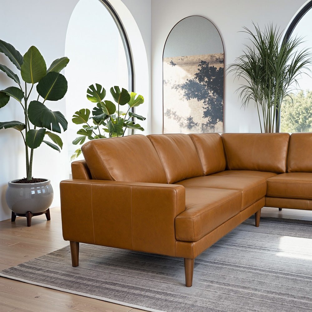 Corbin - Right Facing Sectional Sofa - Tan - Image 9