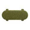Hugo - Oval Fully Upholstered Storage Bench - Moss Green - Image 6