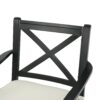 Outdoor Dining Chair Set With Water Resistant Cushions - Black / Ivory - Image 13