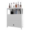 Bamboo Large Capacity Storage Cabinet With Shelves For Bathroom And Living Room - White - Image 9