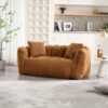 Soft Beanbag Chair With High Resilience Foam Core For Two People - Yellow - Image 10