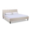 Aspen - King Vertical Tufted Headboard Platform Bed Set - Light Beige - Image 4
