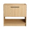 Modern Freestanding Bathroom Vanity With 2 Doors Storage, Excluding Sink - Oak - Image 10