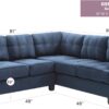 Sandridge - Sectional - Navy Blue - Image 5