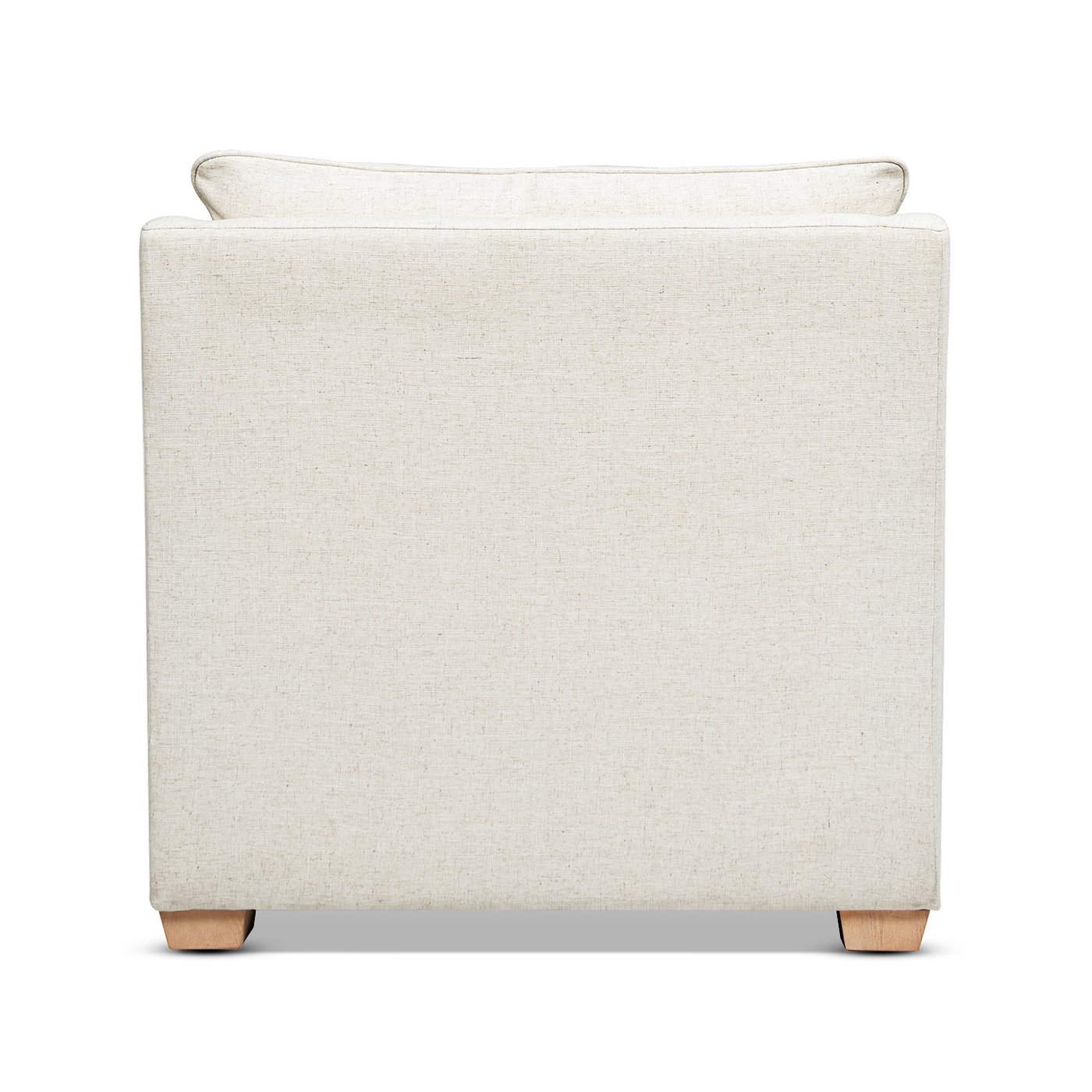 Ada - Flared Arm Contemporary Armchair With Lumbar Pillow - Flax White - Image 6