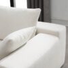 Modular Sectional Living Room Sofa Set, Modern Minimalist Style Couch, Upholstered Sleeper Sofa Salon, 2 Piece Free Combination, L-Shape - Cream - Image 18