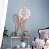 6 Light Chandelier, Hanging Light Fixture With Adjustable Chain For Kitchen, Bulb Not Included - White - Image 4