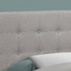 Full Size Bed Headboard Only, Upholstered, Transitional - Gray - Image 4