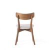 5 Piece Mid Century Dining Set With Walnut Frame And Upholstered Dining Chairs - Light Beige / Brown - Image 7