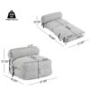 Latina - Indoor Foldbable Bean Bag Lounge Chair - Light Gray - Image 3