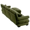 Super Comfort Oversized Modular Velvet Sectional Sofa Couch With Movable Ottoman - Olive Green - Image 8