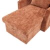 Multifunctional Chenille Recliner Sofa With Storage And Phone Bracket For Living Room Or Bedroom - Orange - Image 18
