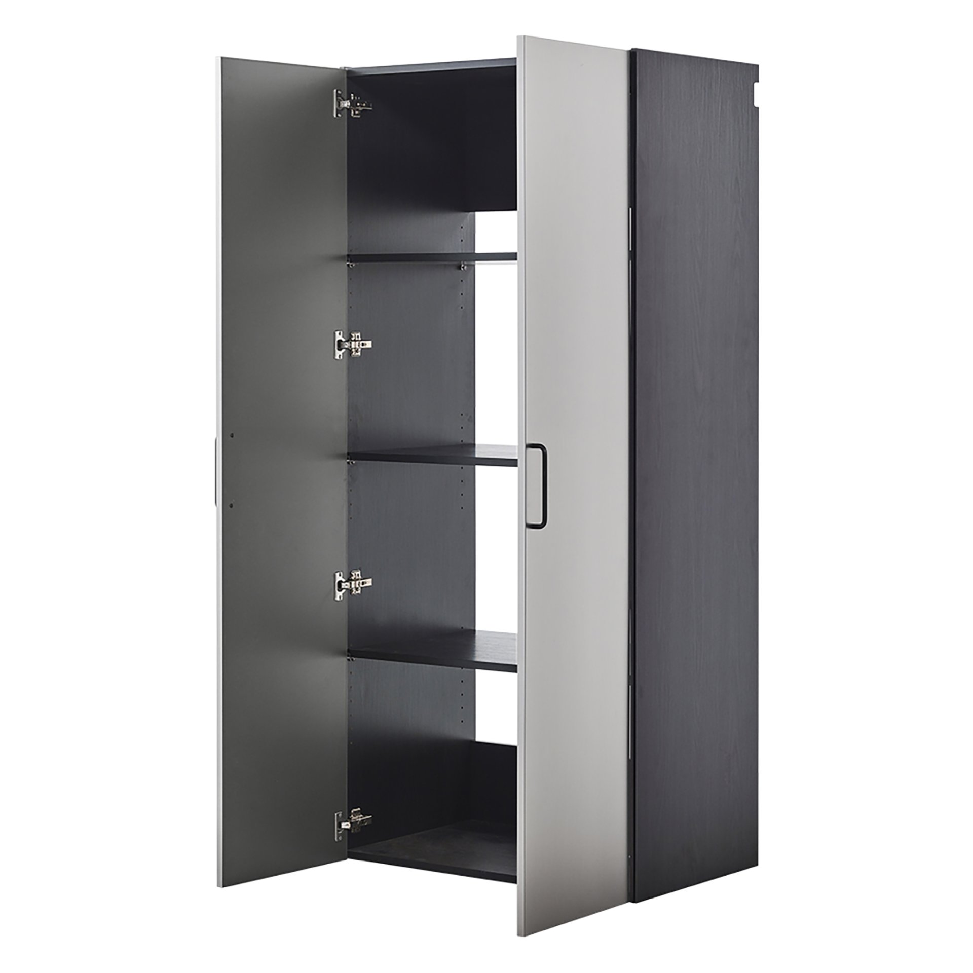 Astro Series - Metal Wall Mounted Storage Cabinet With Soft Closing Drawers - Metallic Gray - Image 8