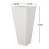 Modern Outdoor Cast Stone Planter - White - Image 3