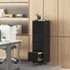 Heavy Duty Metal 4 Drawer Locking Vertical File Cabinet With Wheels For Home & Office - Brushed Nickel - Image 10