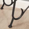 Tempered Glass Surface Console Table Coffee Table With Sturdy Construction For Living Room (Rustic) - Black - Image 7