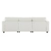Modular Sectional With Storage Pockets, 5 Seat U Shaped Couch Set With Pillows Free Combination Modern Cloud Sofa With 2 Movable Ottoman - White - Image 7