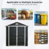 Resin Outdoor Storage Shed Kit Perfect To Store Patio Furniture - Black - Image 7