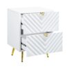 Gaines - High Gloss Nightstand - White - Image 2