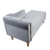 Chaise Lounge Indoor, Velvet Lounge Chair For Bedroom With Storage & Pillow, Modern Upholstered Rolled Arm Chase Lounge For Sleeping With Nailhead Trim For Living Room Bedroom Office - Gray - Image 24