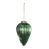 Tear Drop Ornament, Glass Decorative Hanging Christmas Tree Ornaments For Holiday Party Decorations (Set of 6) - Green - Image 2