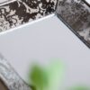Antique Rectangle Mirror With Floral Accents, Mirrored Display Tray, Hanging Wall Mirror - Silver - Image 8