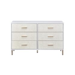 Myles - Dresser - White Champagne / Gold
