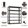Industrial Heavy Duty 6 Tier Metal Garage Shelving Unit For Storage, Adjustable - Brushed Nickel - Image 9