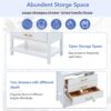 Modern Bathroom Vanity Cabinet, Combo With Open Storage, Two Drawers - White - Image 5