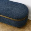 Modern Upholstered Storage Ottoman Bench With Seating - Dark Blue - Image 13