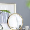 Round Mirror, Circle Mirror With Iron Frame For Living Room Bedroom Vanity, Entryway, Hallway - Gold - Image 4