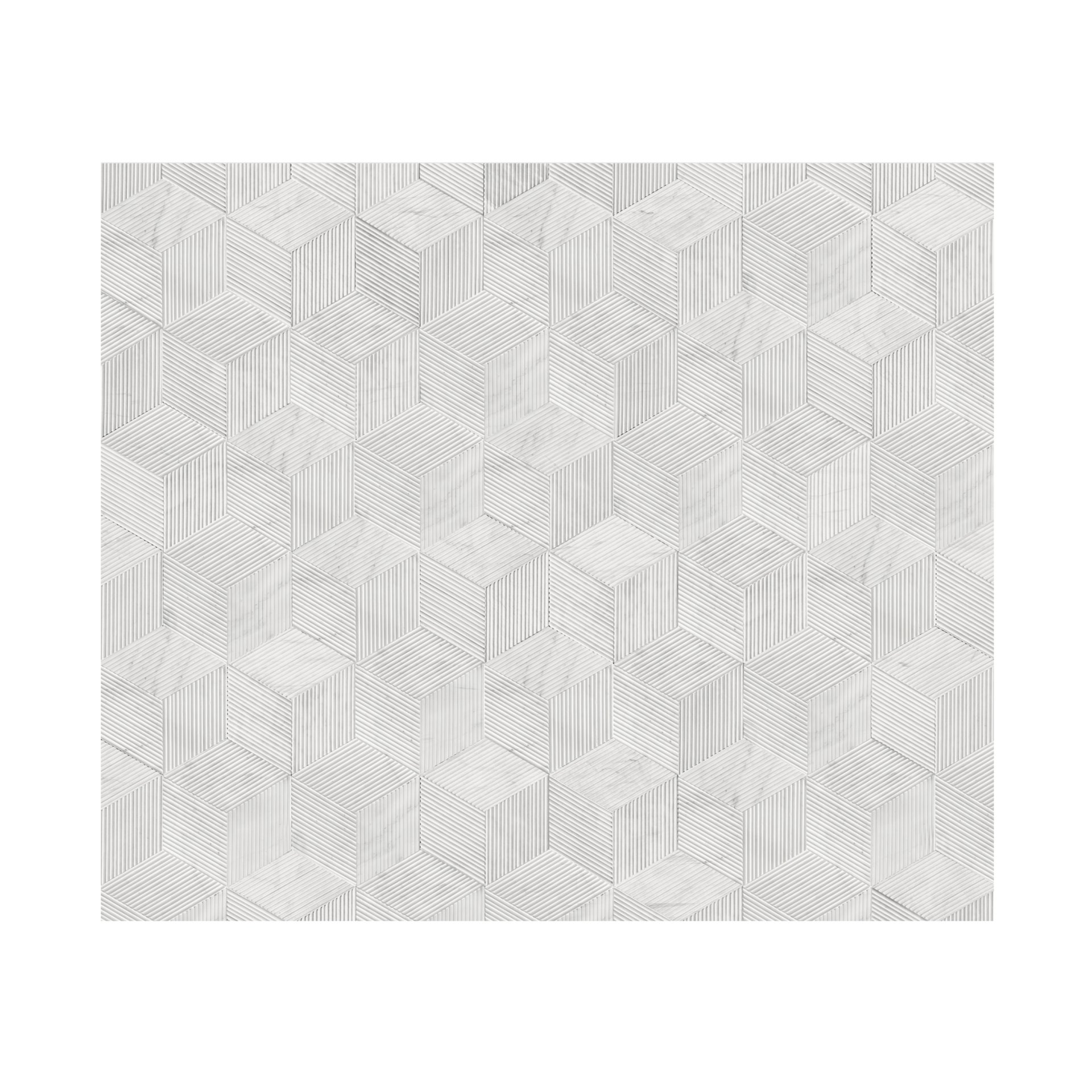 Hexagon Snow Mountain Ol Textured Marble Tiles For Wall Decoration Stone (Set of 12) - White / Natural - Image 8