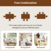 Mid Century Modern Dining Table Set For 4, Solid Wood Dining Table And Solid Wood Chairs, 5 Pieces Farmhouse Dining Table And 4 Upholstered Chairs - Brown / Gray - Image 10