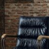 Harith II - Top Grain Leather Office Chair - Vintage Blue - Image 2