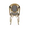 Outdoor Rattan And Aluminum French Bistro Chair Set - Black / White - Image 10