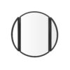 Modern Hinge Round Wall Mirror - Black - Image 2