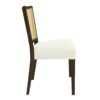Mid Century Rattan Dining Chair Without Arms (Set of 2) - Beige / Dark Brown - Image 6