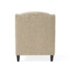 Elegant Upholstered Armchair With Ottoman Set - Beige - Image 15