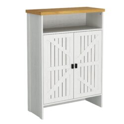 Modern Minimalist Shoe Cabinet With Sliding Door Design - White