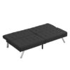 Modern Sofa Bed With Wood Frame And Stainless Leg - Black - Image 10