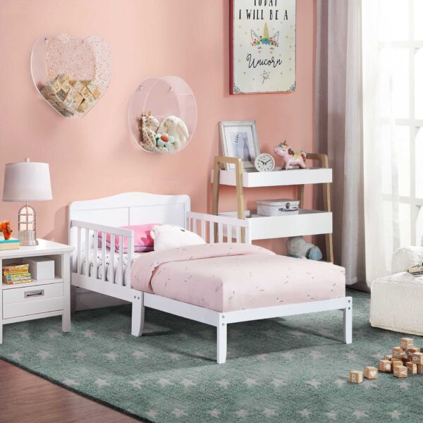 Birdie Toddler Bed - White / White