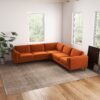 Amber - Corner Sectional Sofa - Orange - Image 13