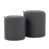 Tray - Contemporary Nesting Ottoman Set - Charcoal / Natural - Image 5