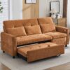 2 In 1 Sofa 3 Seater Sofa With Sofa Bed And Reversible Recliner - Orange - Image 8