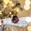 Christmas Ball Ornaments, Decorative Hanging Ball Christmas Tree Ornaments, For Holiday Party Decorations (Set of 12) - Red - Image 4