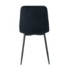 Indoor Velvet Dining Chair, Modern Kitchen Dining Chair With Cushion Back, Upholstered Side Chair With Coated Metal Legs, Family Kitchen Dining Room And Living Room (Set of 4) - Black - Image 7