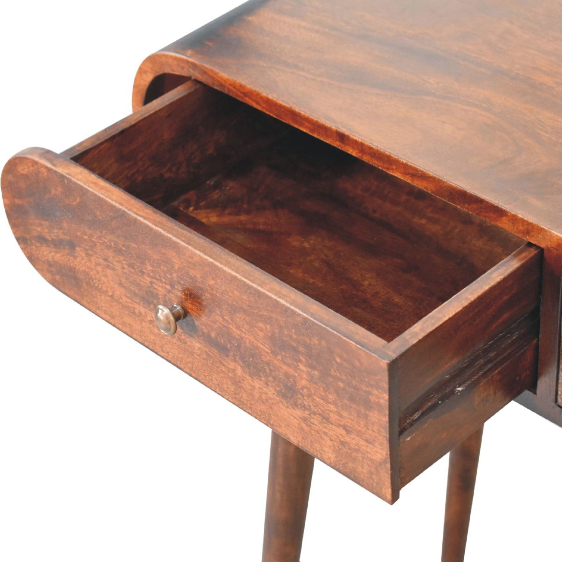Curved Edge Console Table - Walnut - Image 8