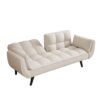 Sofa Soft Two Armrests Throw Pillow Pillow Comfortable Fit Apartment Bedroom Small Space - Beige - Image 11