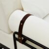 Modern Loveseat Sofa 59" Couch With Flexible USB Ports, Unique Cylindrical Armrests - Beige - Image 18