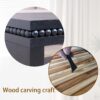 Modern Coffee Table With Beaded Trim, Solid Finish, Contemporary Living Room Accent Furniture - Black - Image 8
